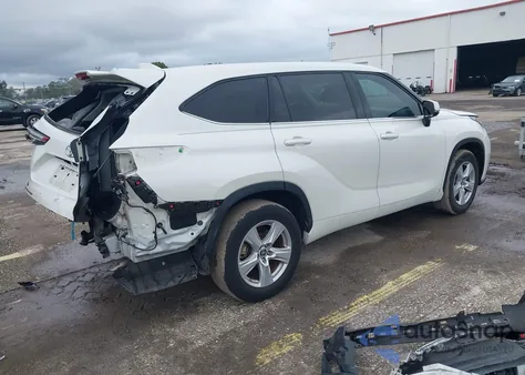2021 Toyota Highlander L z USA, uszkodzony, nr VIN 5TDCZRAH0MS525610